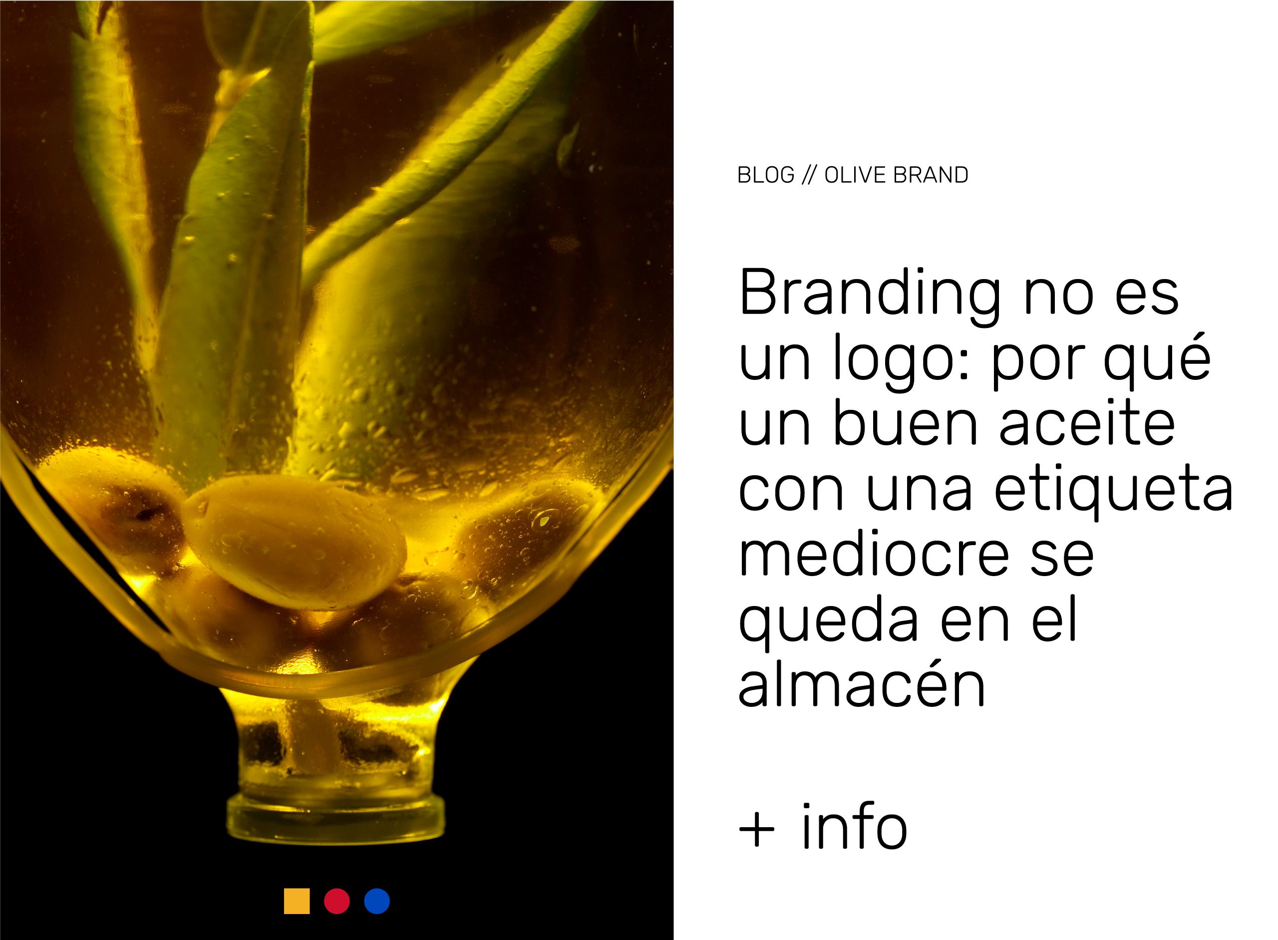 botella de aceite con aceitunas para branding de aceitede oliva no es solo un logo